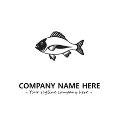 Fish silhouette logo company design vector illustration