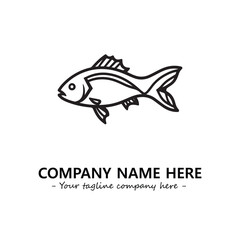 Obraz premium Fish silhouette logo company design vector illustration