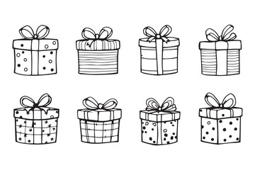  Gift line art 