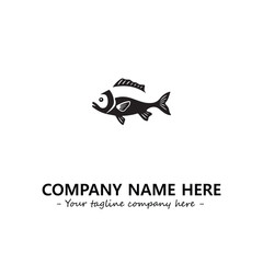 Fish silhouette logo company design vector illustration