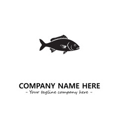 Fish silhouette logo company design vector illustration