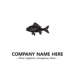 Fish silhouette logo company design vector illustration
