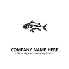 Fish silhouette logo company design vector illustration