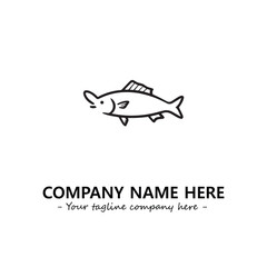 Fish silhouette logo company design vector illustration