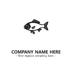 Fish silhouette logo company design vector illustration