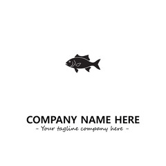 Fish silhouette logo company design vector illustration