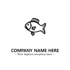 Fish silhouette logo company design vector illustration