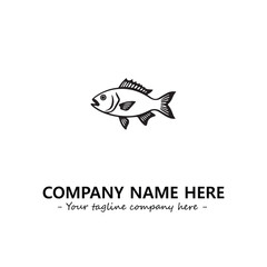 Fish silhouette logo company design vector illustration