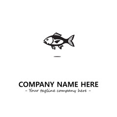 Fish silhouette logo company design vector illustration