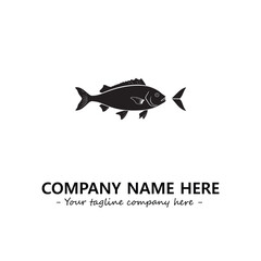 Fish silhouette logo company design vector illustration