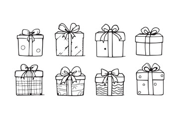  Gift line art 