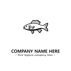 Fish silhouette logo company design vector illustration