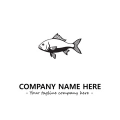 Fish silhouette logo company design vector illustration