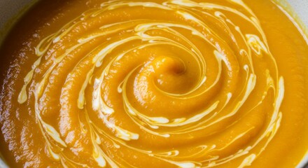 Creamy Orange Soup Swirl in Bowl