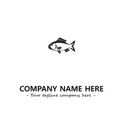 Fish silhouette logo company design vector illustration