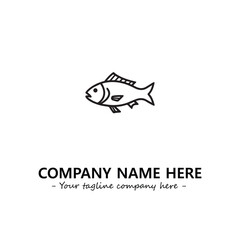 Fish silhouette logo company design vector illustration
