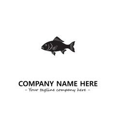 Fish silhouette logo company design vector illustration