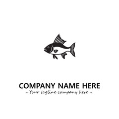 Fish silhouette logo company design vector illustration