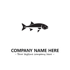 Fish silhouette logo company design vector illustration