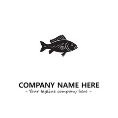 Fish silhouette logo company design vector illustration