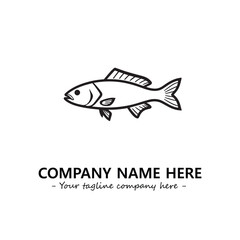 Fish silhouette logo company design vector illustration