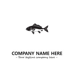 Fish silhouette logo company design vector illustration