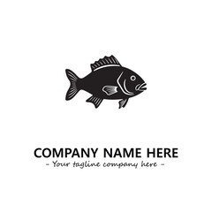Fish silhouette logo company design vector illustration