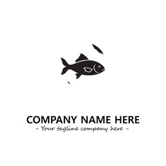 Fish silhouette logo company design vector illustration