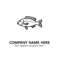 Fish silhouette logo company design vector illustration