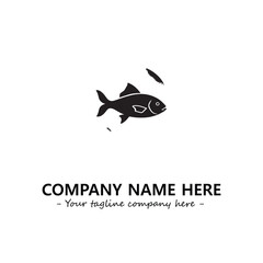 Fish silhouette logo company design vector illustration