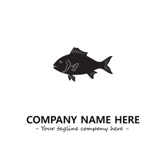 Fish silhouette logo company design vector illustration