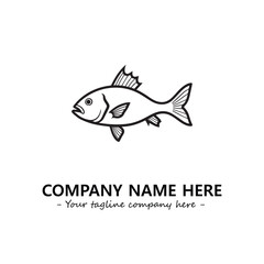 Fish silhouette logo company design vector illustration