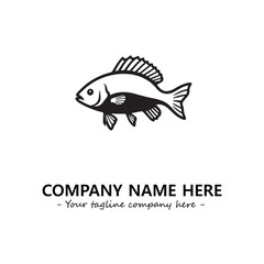 Fish silhouette logo company design vector illustration
