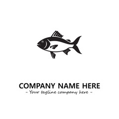 Fish silhouette logo company design vector illustration
