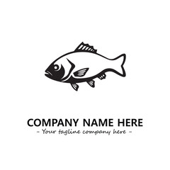 Fish silhouette logo company design vector illustration