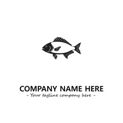 Fish silhouette logo company design vector illustration