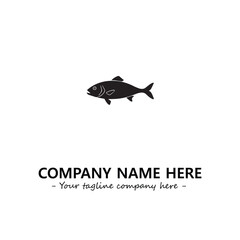 Fish silhouette logo company design vector illustration