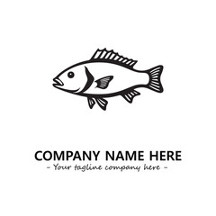 Obraz premium Fish silhouette logo company design vector illustration