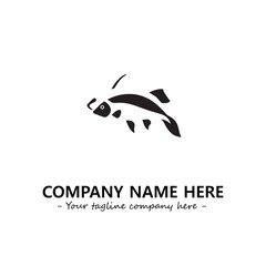 Fish silhouette logo company design vector illustration
