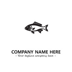 Fish silhouette logo company design vector illustration
