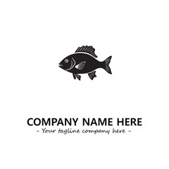 Fish silhouette logo company design vector illustration
