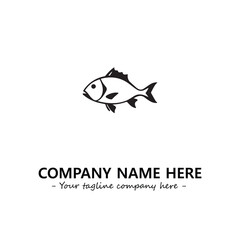 Fish silhouette logo company design vector illustration