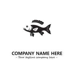 Fish silhouette logo company design vector illustration