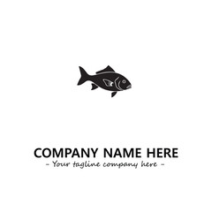Fish silhouette logo company design vector illustration