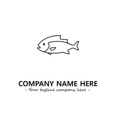 Fish silhouette logo company design vector illustration