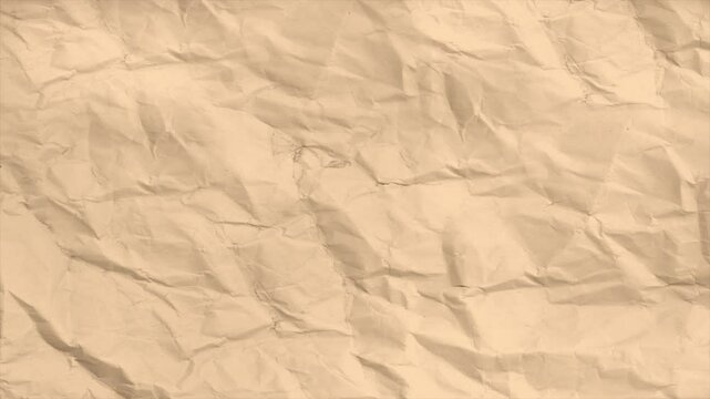 Brown Crumpled Sheet of Paper Texture Stop Motion Seamless Loop
