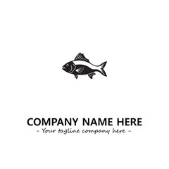 Fish silhouette logo company design vector illustration