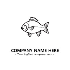 Fish silhouette logo company design vector illustration