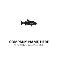 Fish silhouette logo company design vector illustration