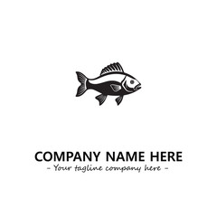 Fish silhouette logo company design vector illustration